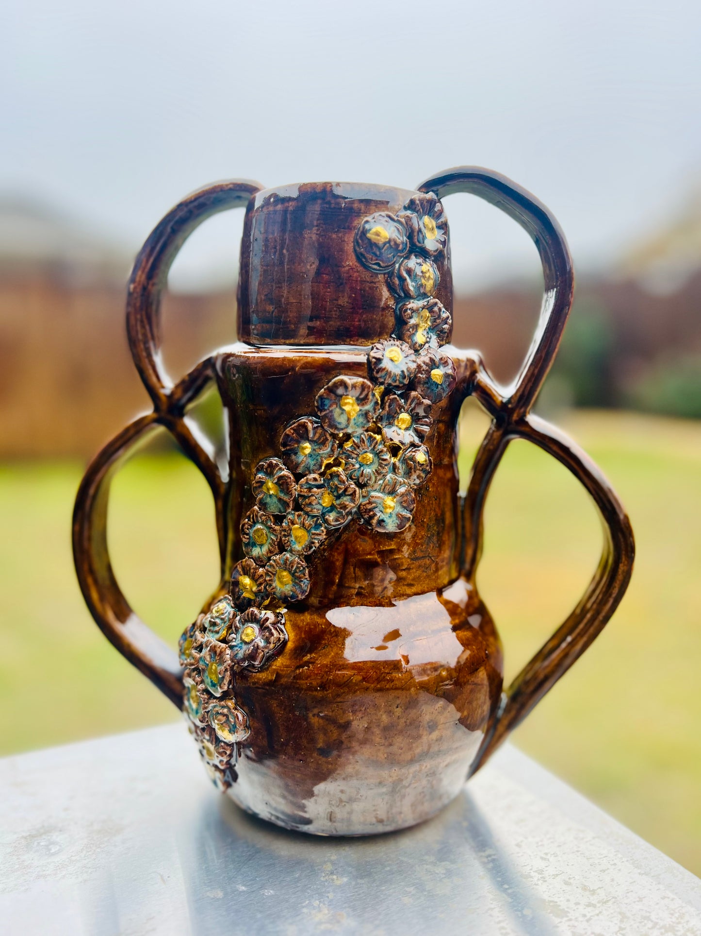 Cascading Flowers Vase